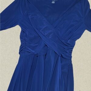 Chaps Royal Blue Long Sleeve Dress